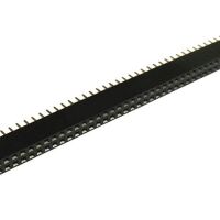 Pin header female pinsocket 2x40 pin 2.54mm pitch zwart